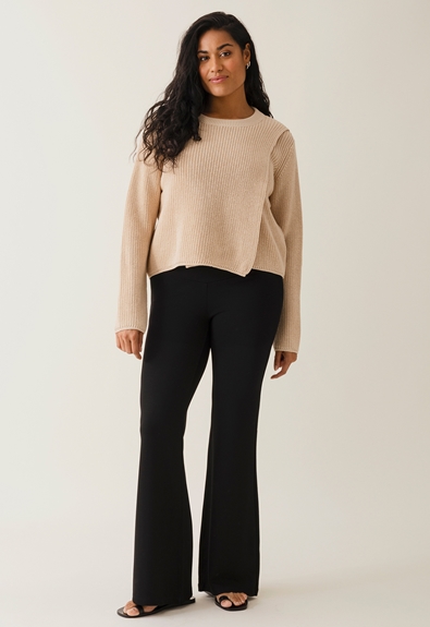 Once-on-never-off flared pants - Black - L (2) - Maternity pants