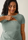 Organic cotton short sleeve nursing top - Mint - XL - small (1) 