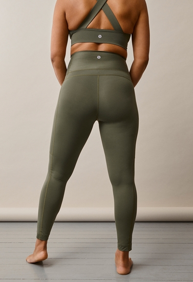Maternity workout leggings comfort waist - Pine green - M (3) - Maternity pants