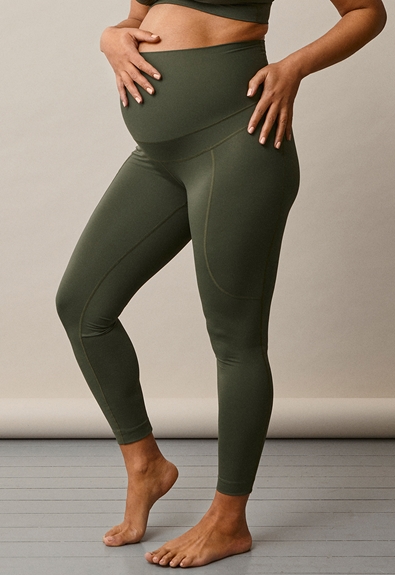 Maternity workout leggings comfort waist - Seaweed - S (5) - Maternity pants