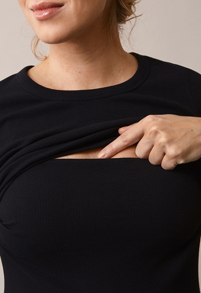 Signe long-sleeved top - Black - M (5) - Maternity top / Nursing top