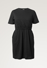 Jersey maternity dress with nursing access - Black - S - small (6) 