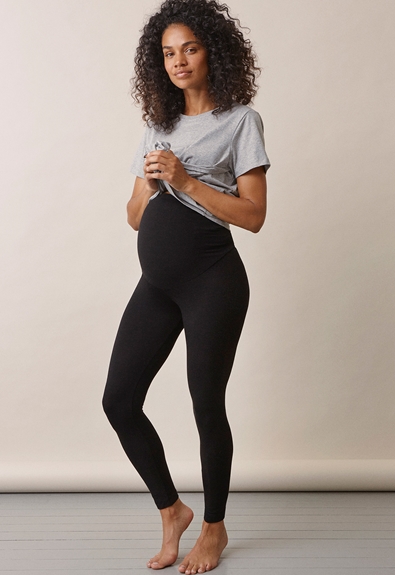 Maternity leggings - Black - XS (7) - Maternity pants
