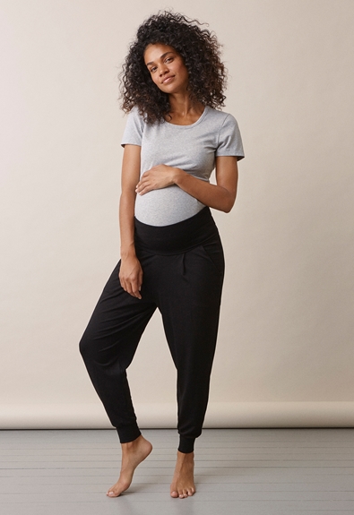 Soft maternity pants - Black - XS (2) - Maternity pants