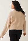 Maternity knit sweater with nursing access - Tapioca - M/L - small (4) 