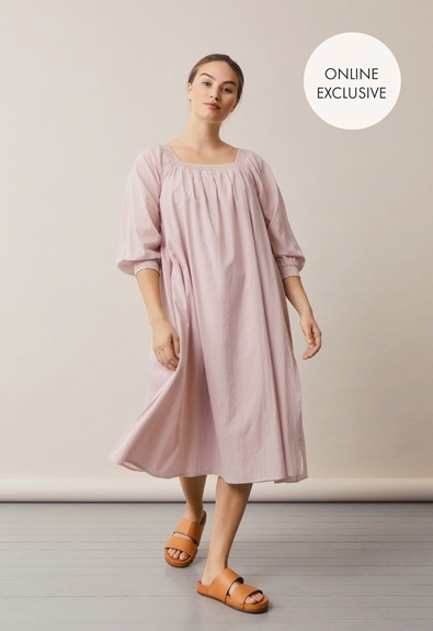 Poetess dress - Pebble - XS/S (4) - Maternity dress / Nursing dress