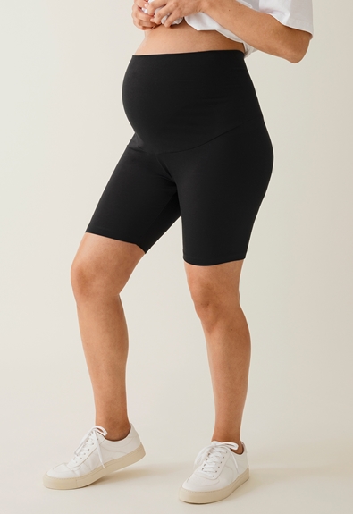 Maternity biker shorts - Black - XL (2) - Maternity pants