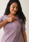 A shaped nursing dress short sleeve - Lavender - M - small (4) 
