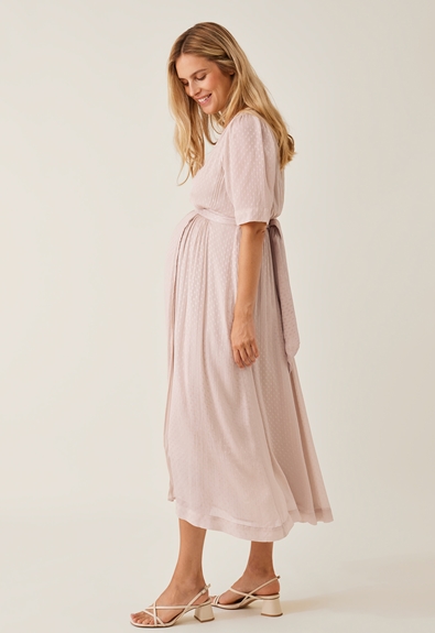 Maternity Occasion dress  - Pink champagne - M (2) - Maternity dress / Nursing dress