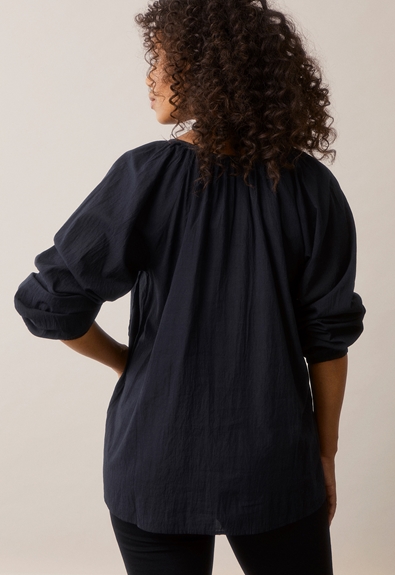 Poetess blouse - Almost black - XS/S (3) - Maternity top / Nursing top