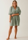 Boho maternity mini dress - Green tea - S/M - small (1) 