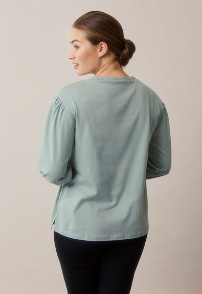 The-shirt blouse - Mint - L (6) - Maternity top / Nursing top
