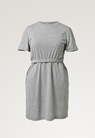 Jersey maternity dress with nursing access - Grey melange - M - small (5) 