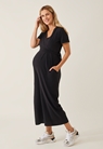 Maternity jumpsuit with nursing access - Black - XS - small (1) 