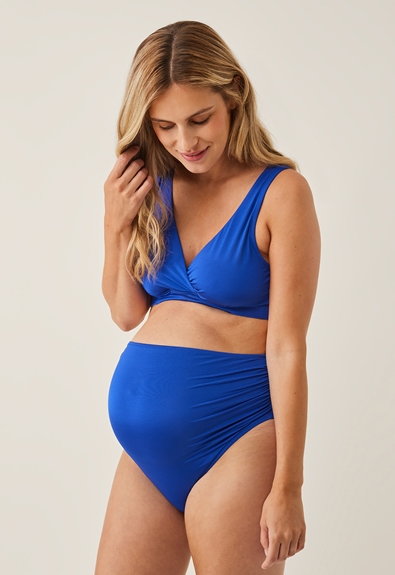 Bikini top - Royal blue - M (3) - Materinty swimwear / Nursing swimwear