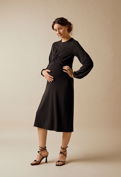 Black nursing dress - Black - M (4) - Maternity dress / Nursing dress