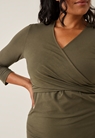 Maternity wrap dress - Green olive - S - small (5) 