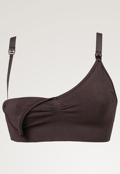 Organic cotton nursing bra - Brown - S (5) - Maternity underwear / Nursing underwear