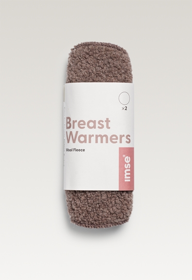 Breast warmers recycled wool - Brown grey melange (3) - Nursing accessories