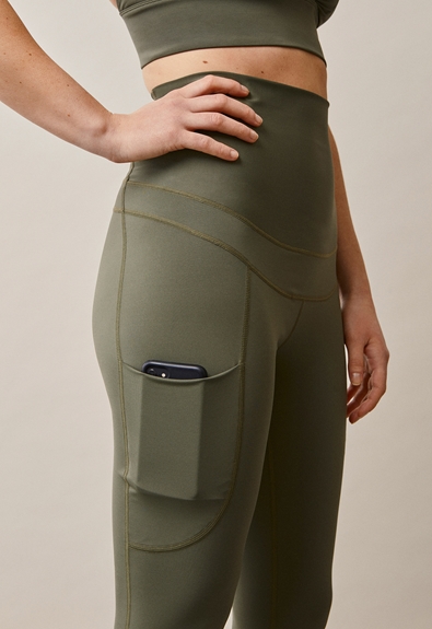 Maternity workout leggings comfort waist - Pine green - M (1) - Maternity pants