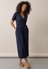 Maternity jumpsuit with nursing access - Midnight blue - XS - small (3) 