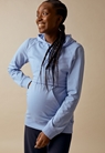 Fleece lined maternity hoodie with nursing access - Nile blue - L - small (3) 
