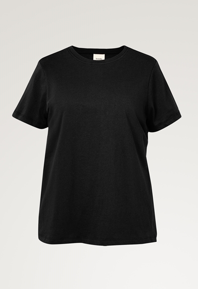 Maternity t-shirt with nursing access - Black - S (6) - Maternity top / Nursing top