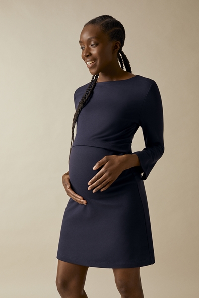 Mini nursing dress - Midnight blue - M (1) - Maternity dress / Nursing dress