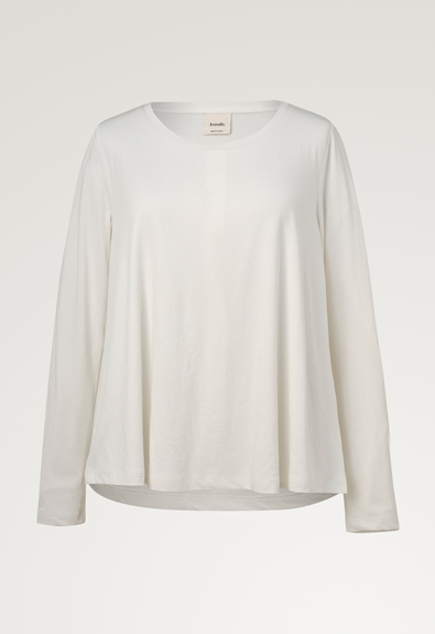 Weites Umstandsshirt mit Stillfunktion - Weiß - L (4) - Umstandsshirt / Stillshirt 