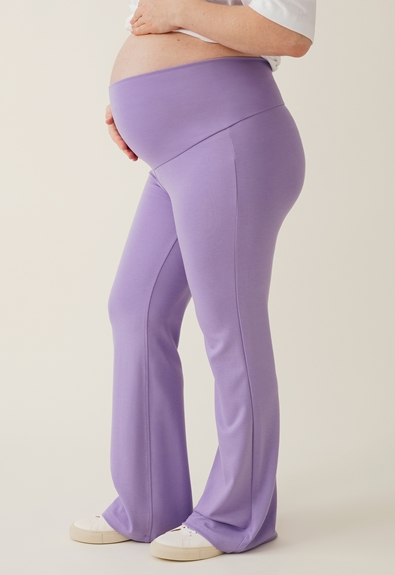 Flared maternity pants -  Lilac - XL (2) - Maternity pants