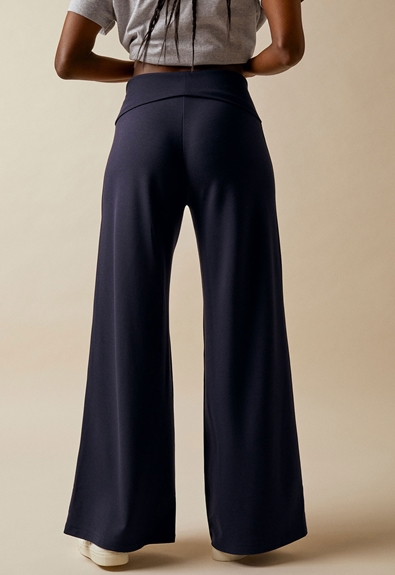 Once-on-never-off wide maternity pants - Midnight blue - S (5) - Maternity pants
