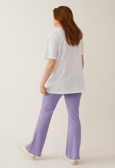 Flared maternity pants -  Lilac - M (5) - Maternity pants