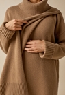 Oversized wool sweater with nursing access - Camel - S/M - small (3) 