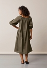 Boho maternity dress with nursing access - Pine green - M/L - small (3) 