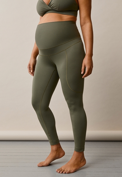 Maternity workout leggings comfort waist - Pine green - M (2) - Maternity pants