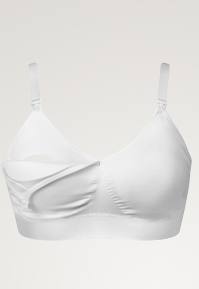 Seamless nursing bra with pads - White - L (5) - Maternity underwear / Nursing underwear