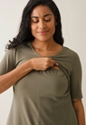 A shaped nursing dress short sleeve - Green khaki - S - small (4) 