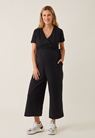 Maternity jumpsuit with nursing access - Black - XS - small (2) 