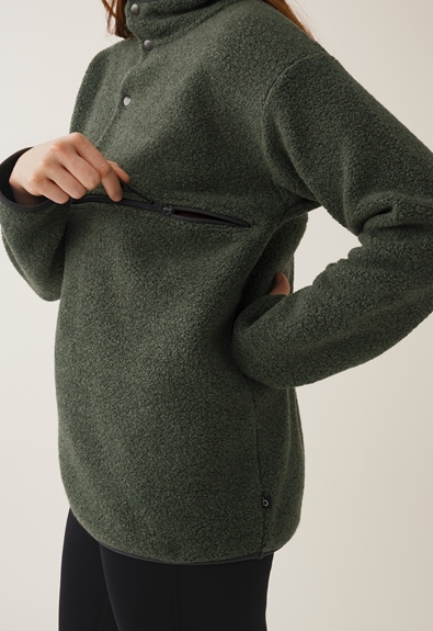 Wool pile maternity pullover 90&#039;s | Nursing wear | Boob Design