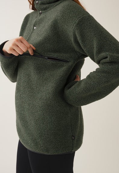 Wool pile maternity pullover 90's | Nursing wear | Boob Design