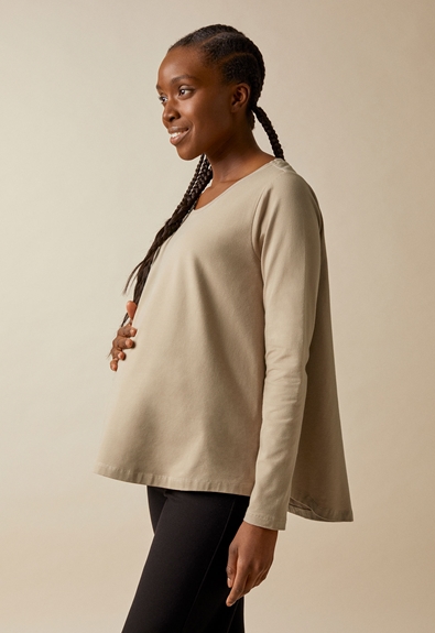 Vid gravidtopp med amningsfunktion - Trench coat - S (2) - Gravidtopp / Amningstopp