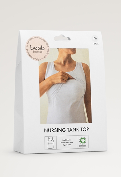 Essential nursing tank top - White - XL (2) - Maternity singlet / Nursing singlet 