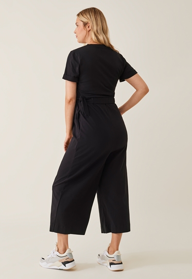 Maternity jumpsuit with nursing access - Black - XL (3) - Jumpsuits