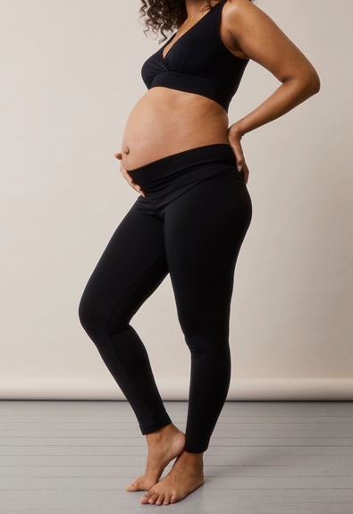 Maternity leggings - Black - XL (2) - Maternity pants