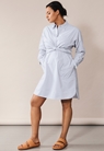 Maternity shirt dress with nursing access - Sky blue - XS/S - small (2) 