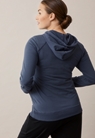 Fleece lined maternity hoodie with nursing access - Thunder blue - M - small (3) 