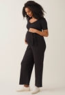 Ribbed maternity jumpsuit - Black - S - small (1) 